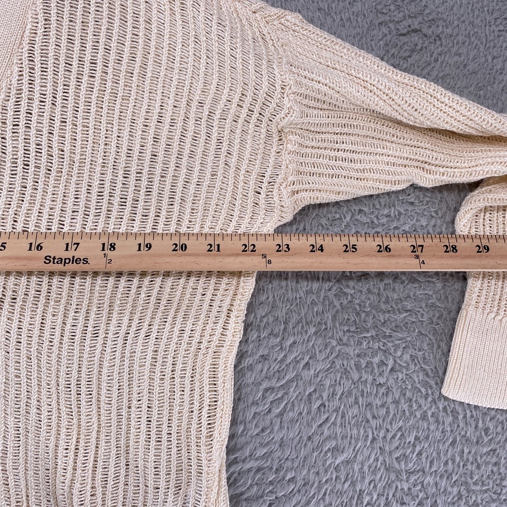 Lauren Ralph Lauren Cardigan Sweater Womens 2X Crochet Open Knit V Neck Cropped - Picture 6 of 13
